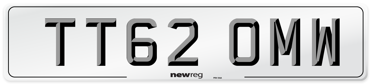 TT62 OMW Number Plate from New Reg